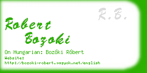 robert bozoki business card